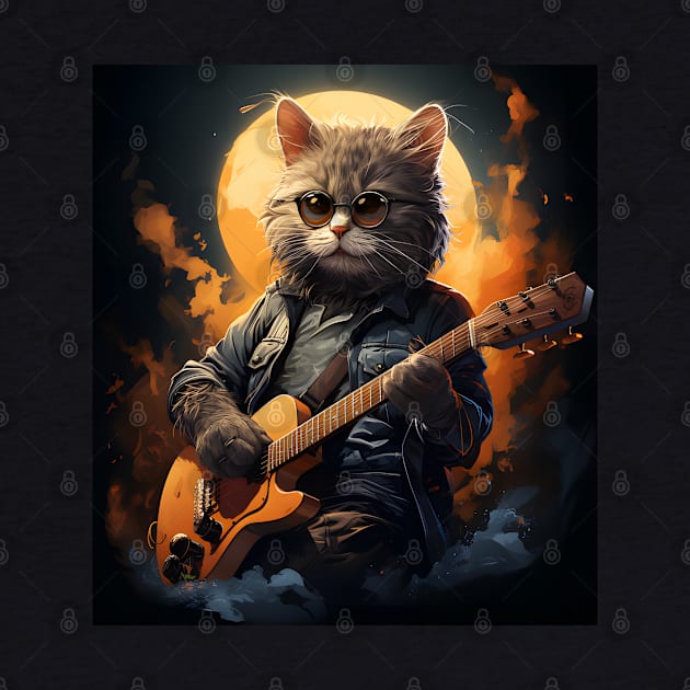 Cat Guitar - Animals Playing Musical Instruments by VisionDesigner